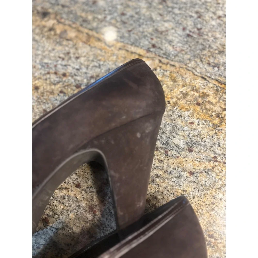 Stuart Weitzman Dark Brown‎ Suede Platform High Heel Ankle Booties Size 8M